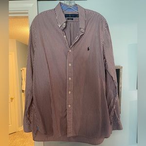 Maroon & white striped Polo